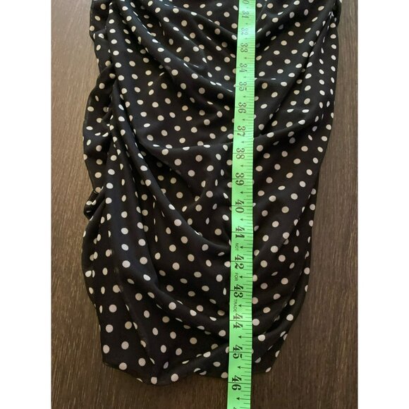 Love X Design Polka Dot One-Shoulder Ruched Midi Dress Size L - Picture 6 of 6